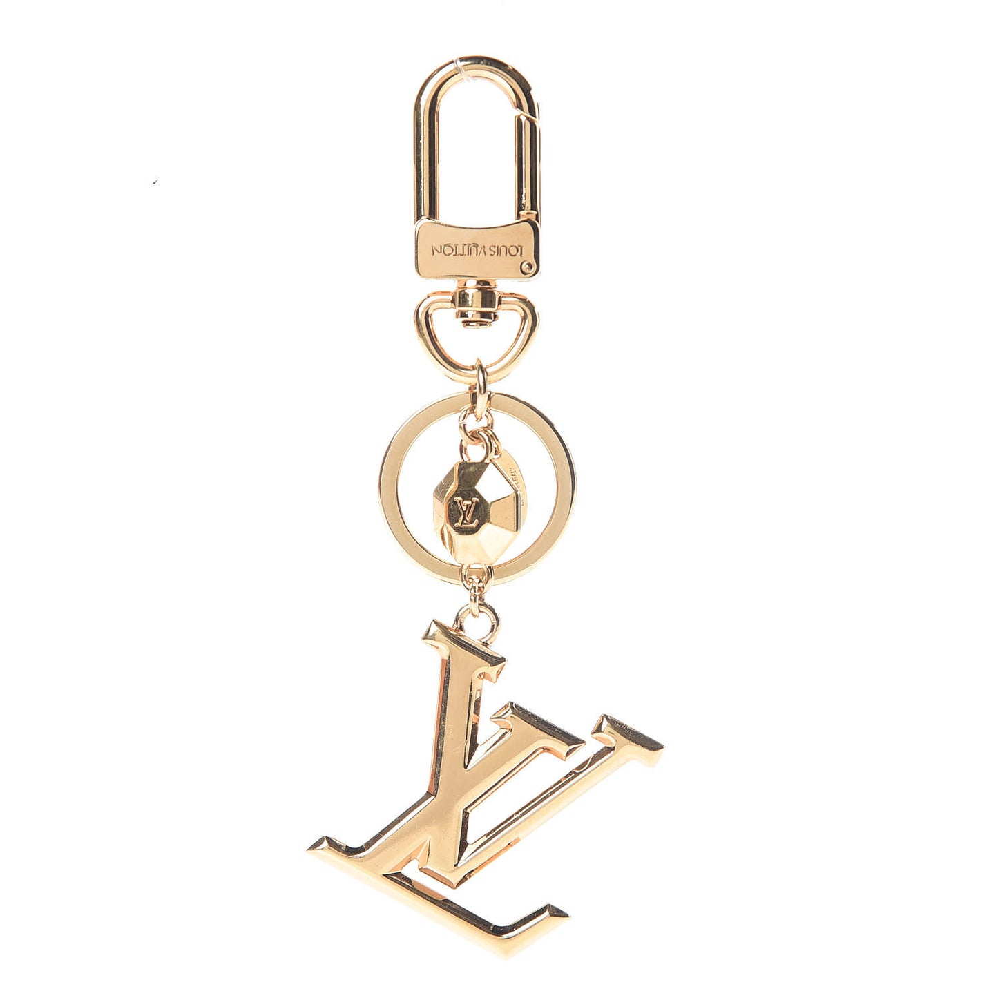 LV Facettes Bag Charm Key Holder Gold