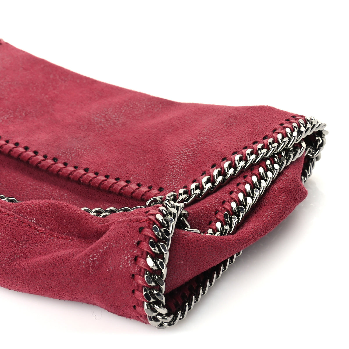 Shaggy Deer Tiny Fold Over Falabella Tote Plum