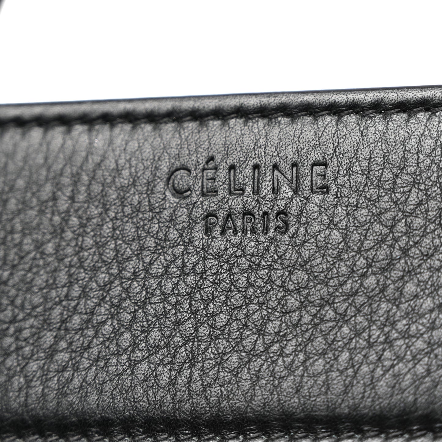 Grained Calfskin Medium Phantom Luggage Black