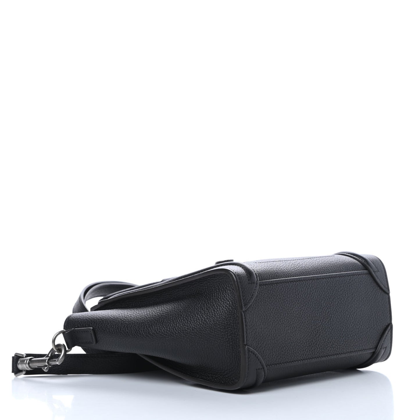 Drummed Calfskin Nano Luggage Black