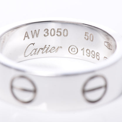 Cartier 18K White Gold 5.5mm LOVE Ring 50 5.25 4 of 5