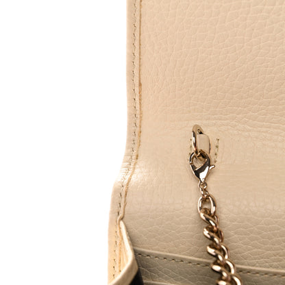 Gucci Pebbled Calfskin Soho Wallet on Chain Ivoire 11 of 13