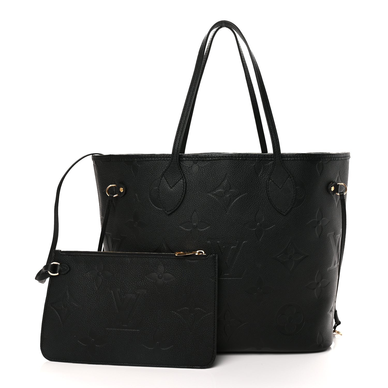 Louis Vuitton Empreinte Monogram Giant Neverfull MM Black 2 of 9