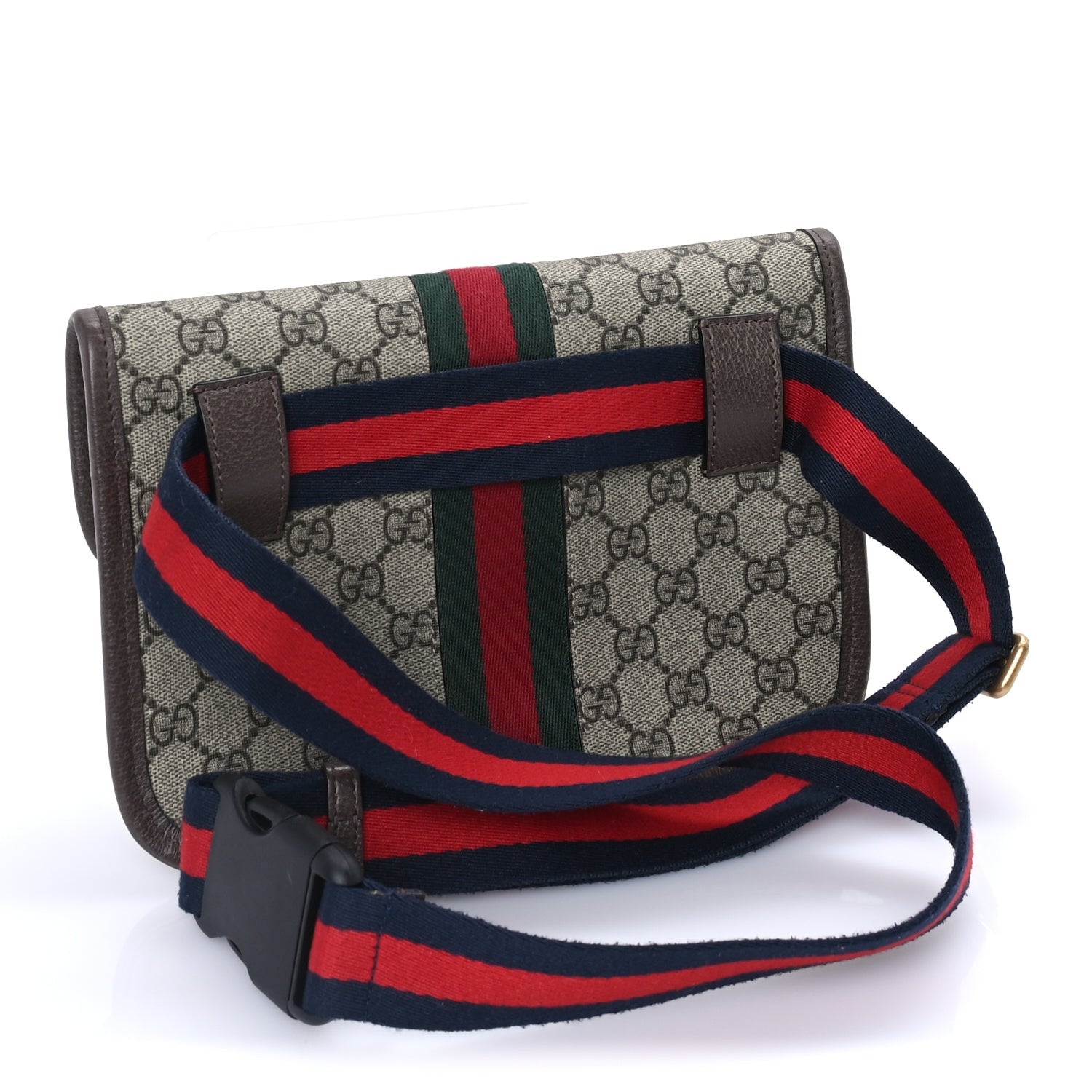 Gucci GG Supreme Monogram Web Small Ophidia Belt Bag  Brown 2 of 7