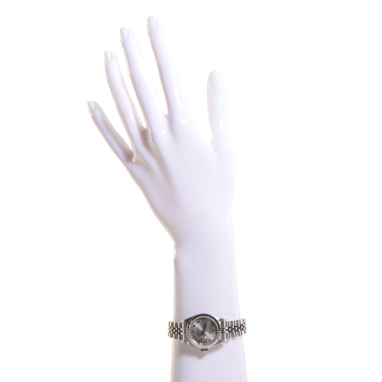 Stainless Steel 18K White Gold 26mm Oyster Perpetual Datejust Watch Silver Roman 179174