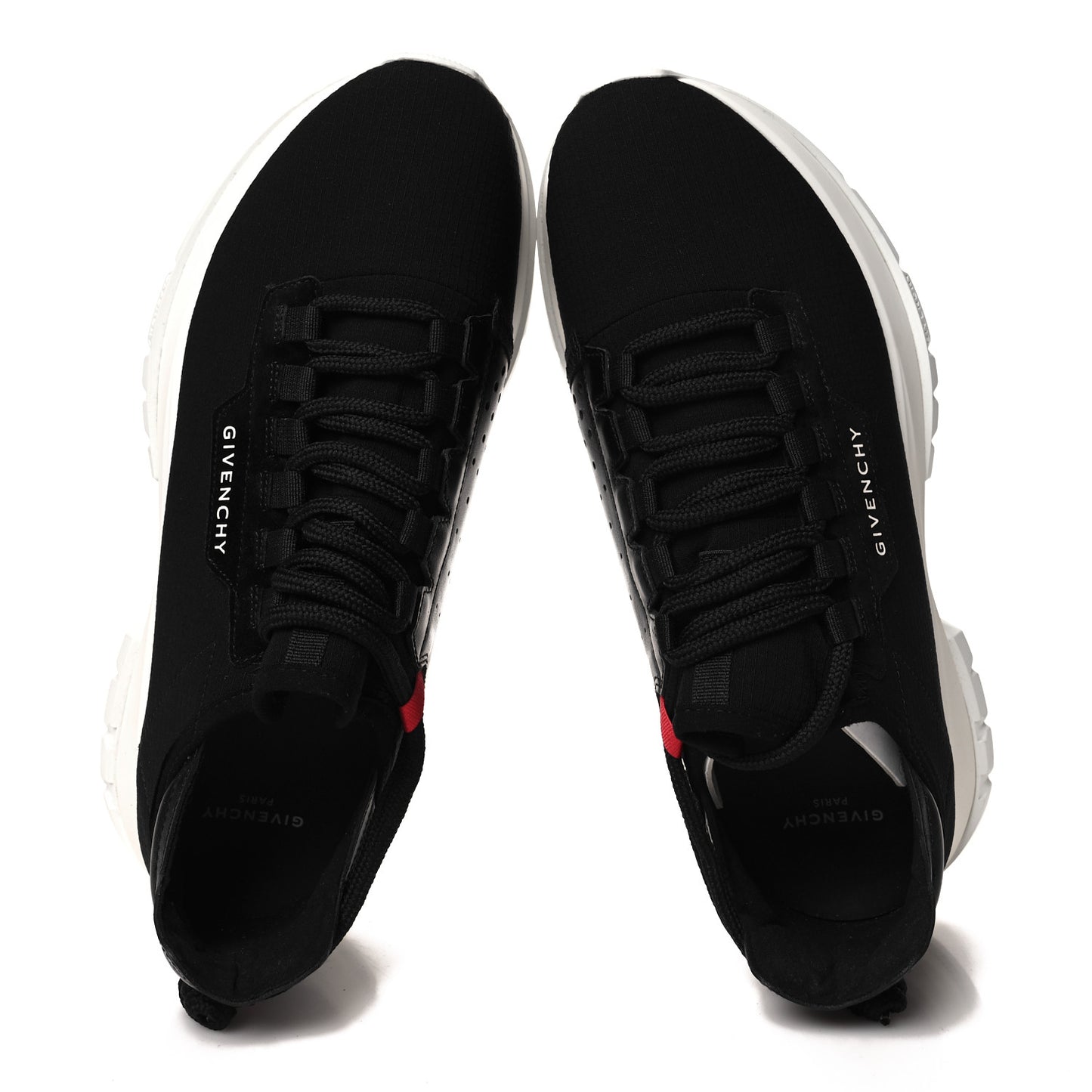 Neoprene Calfskin Spectre Low Runners Sneakers 40 Black