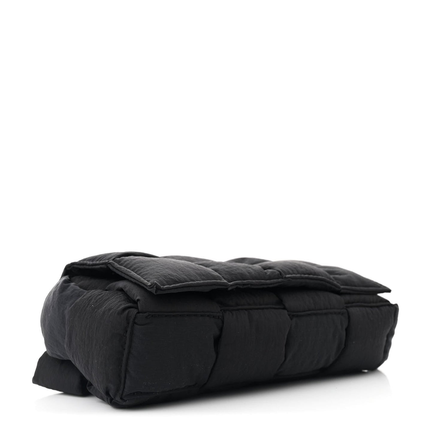 Nylon Intrecciato Padded Tech Mini Cassette Belt Bag Black