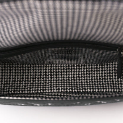 Fendi Wool Vitello King Houndstooth FF Embroidered Baguette Grigio Anthracite 4 of 8