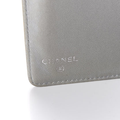 Chanel Lambskin Camellia Embossed Yen Wallet Black 5 of 11