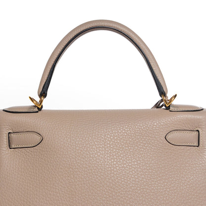 Hermes Taurillon Clemence Kelly Retourne 28 Gris Tourterelle 6 of 26