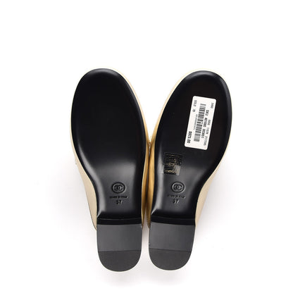 Chanel Metallic Lambskin Chain Braided Mules 37 Light Gold 5 of 10