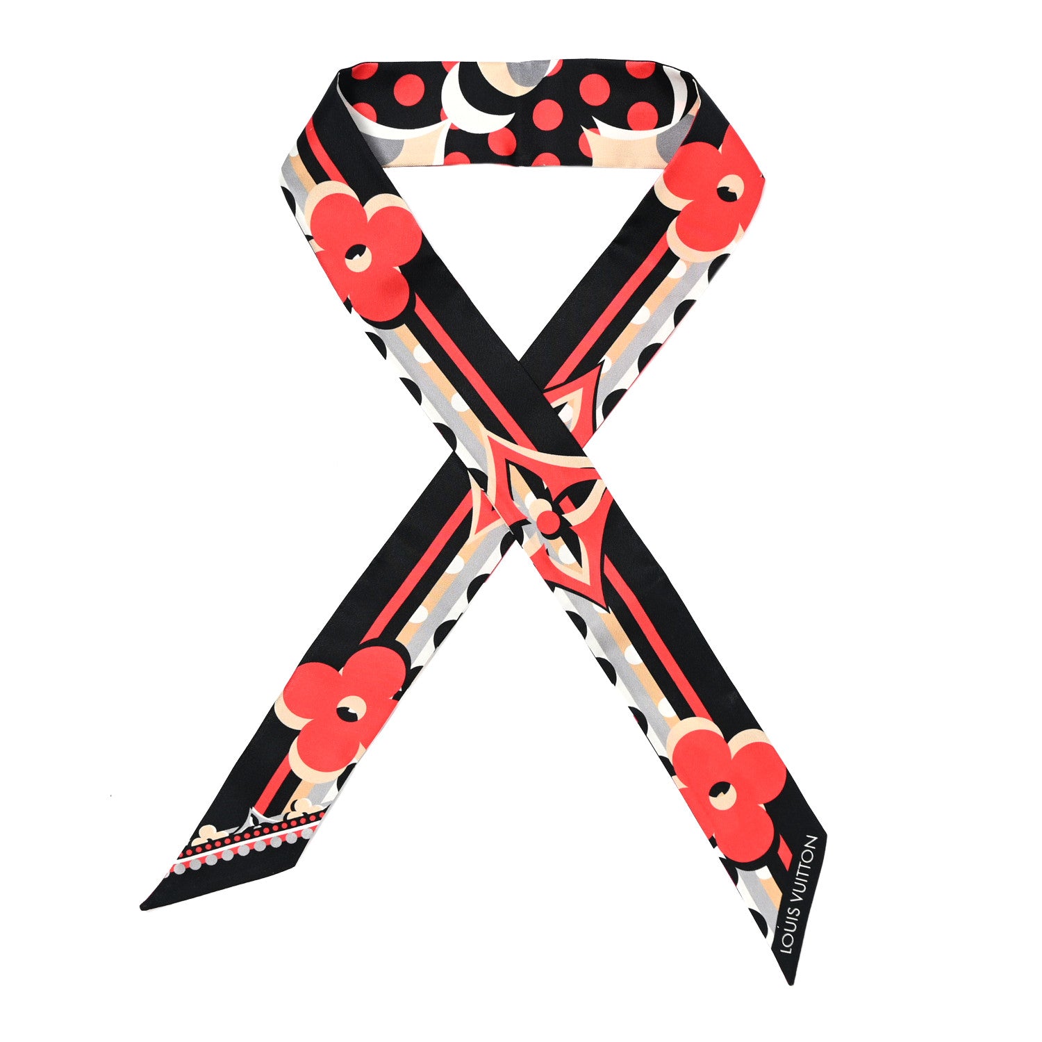 Louis Vuitton Silk Pop Monogram BB Bandeau Red 1 of 8