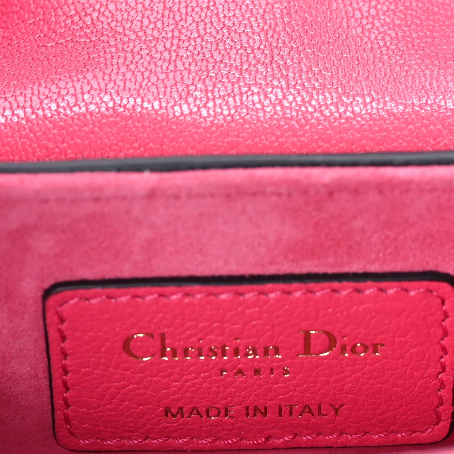 Christian Dior Goatskin Micro Saddle Bag Pink 5 of 7