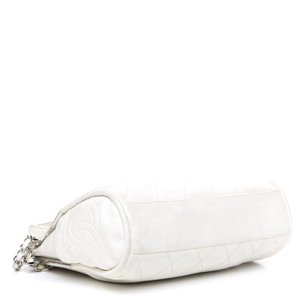 Chanel Lambskin Stitched Medium Ultimate Soft Tote White 3 of 11