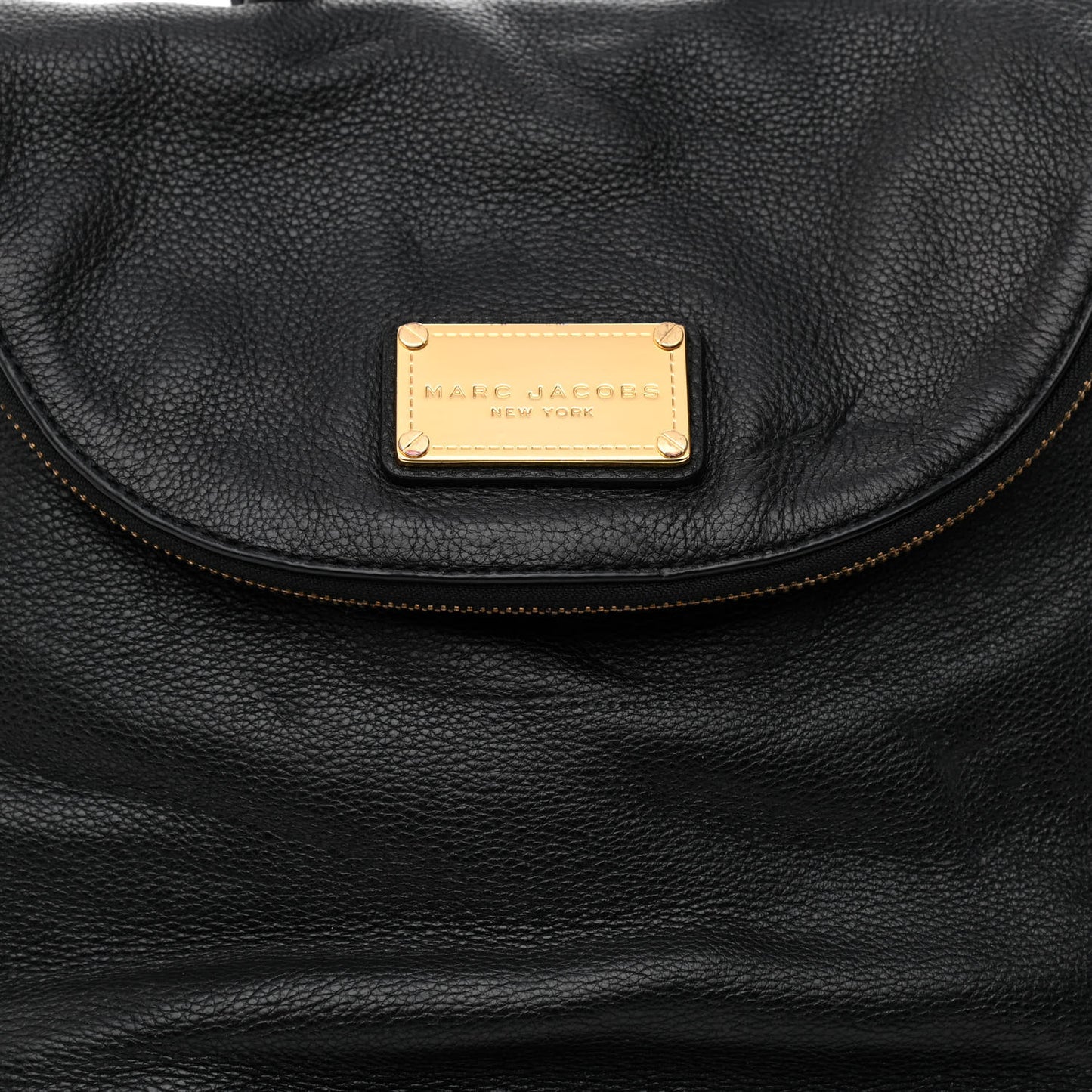 Pebbled Calfskin Backpack Black