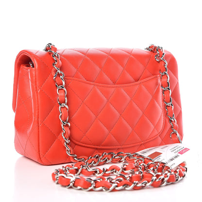 Chanel Lambskin Quilted Mini Rectangular Flap Red 3 of 12