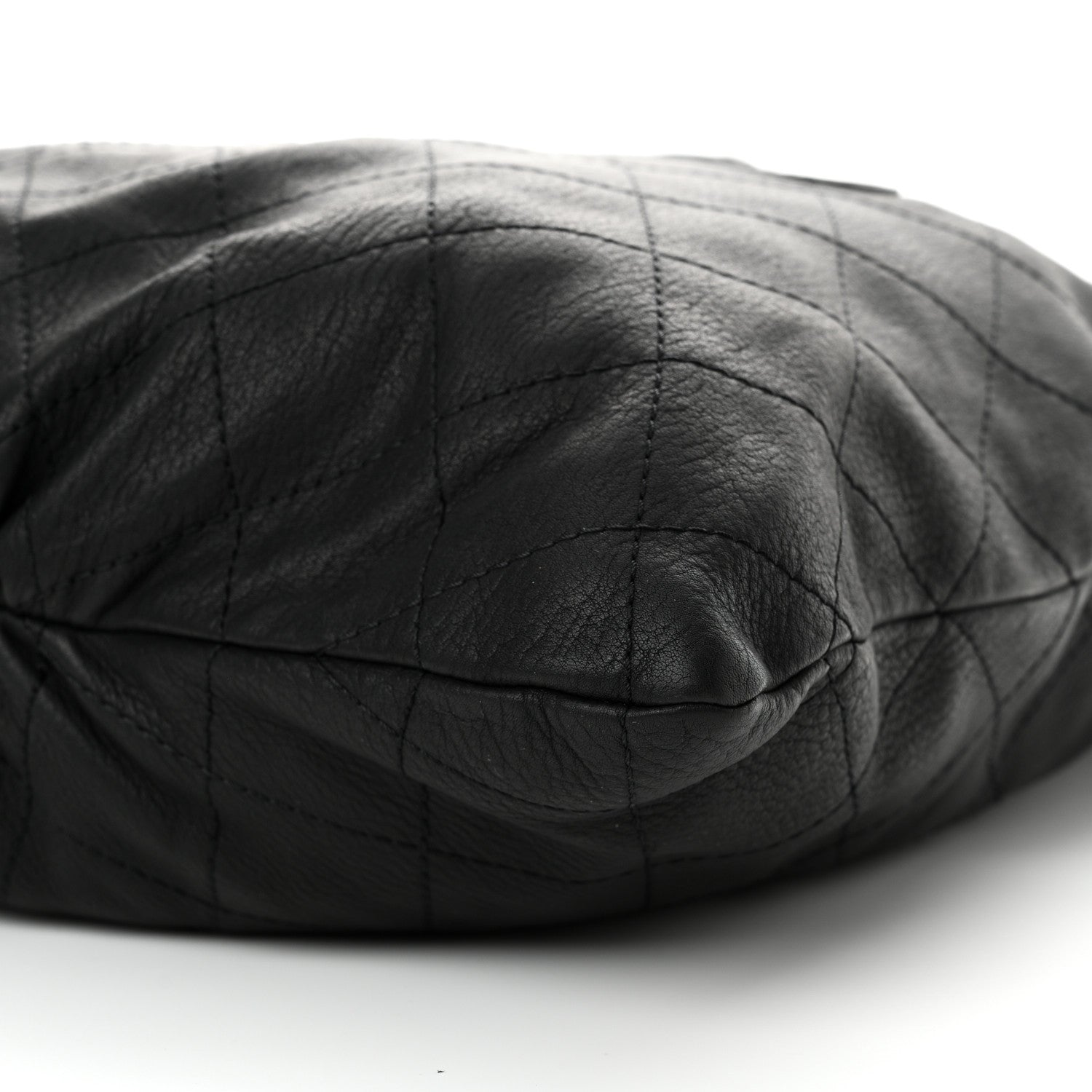 Chanel Calfskin Stitched Double Zip Hobo Black 10 of 10