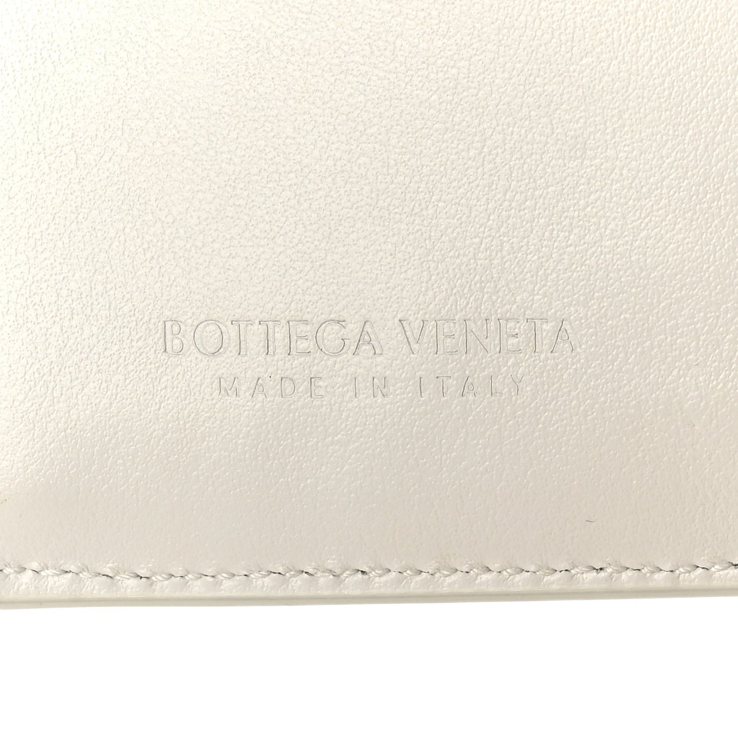 Nappa Maxi Intrecciato Trifold Zip Wallet White