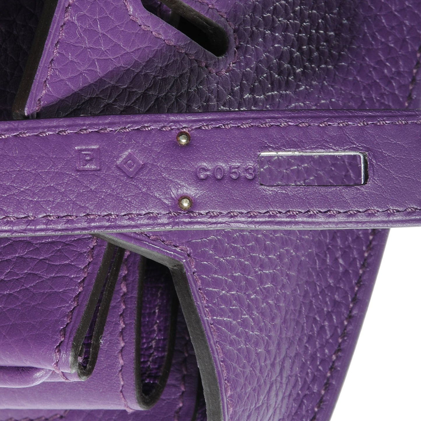 Taurillon Clemence Birkin 35 Ultraviolet