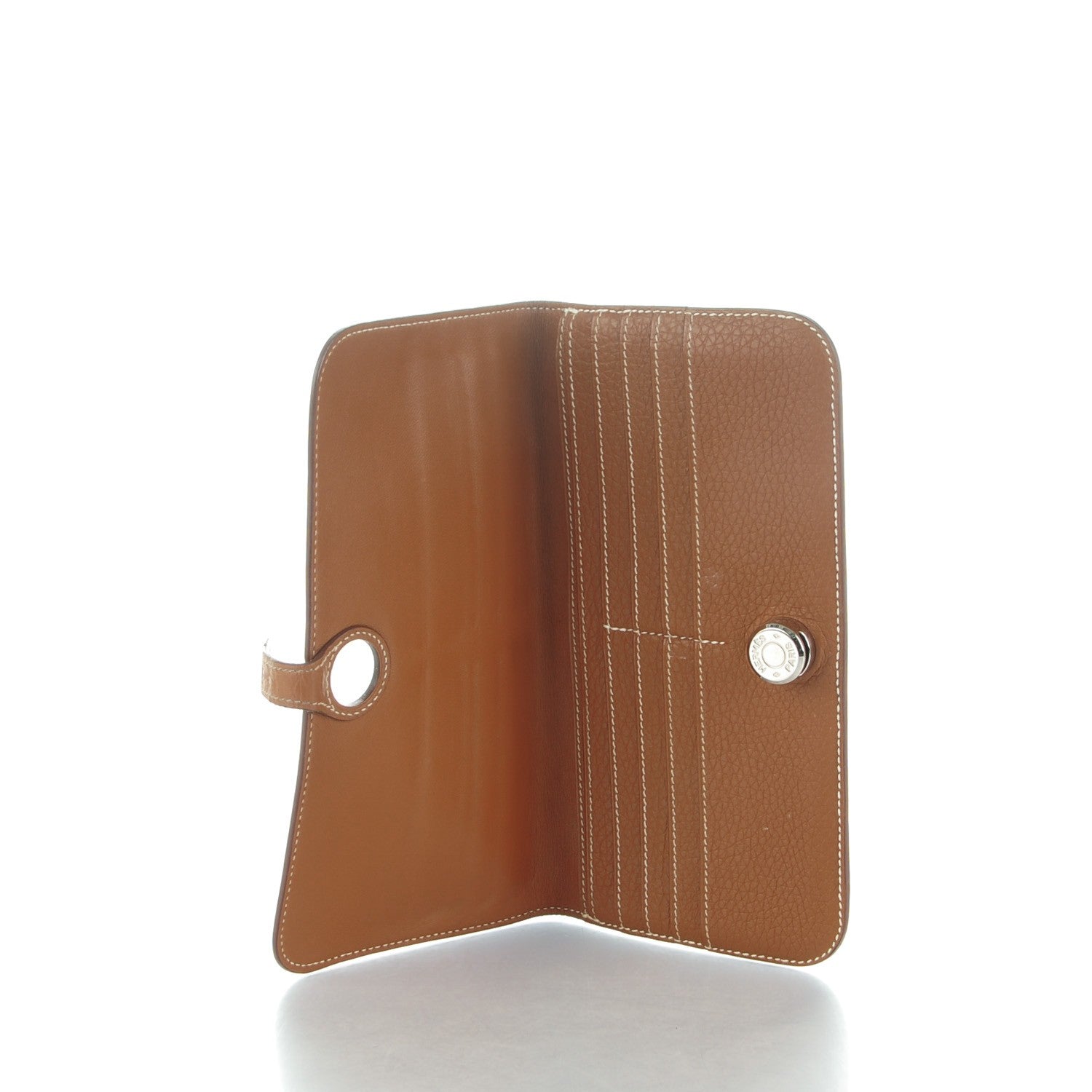 Hermes Togo Dogon Recto Verso Wallet Gold 8 of 10