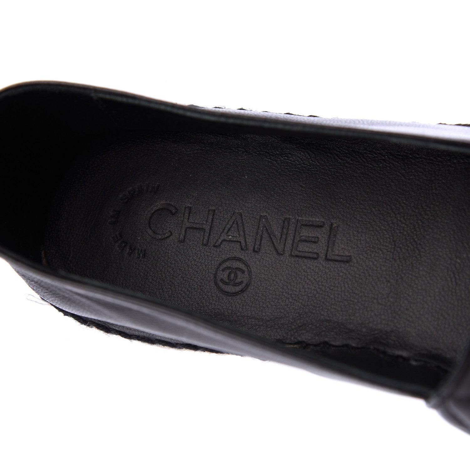 Chanel Lambskin Quilted CC Espadrilles 38 Black 6 of 17