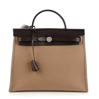 Hermes Vache Hunter Toile Herbag Zip 31 PM Etoupe Ebene 1 of 13