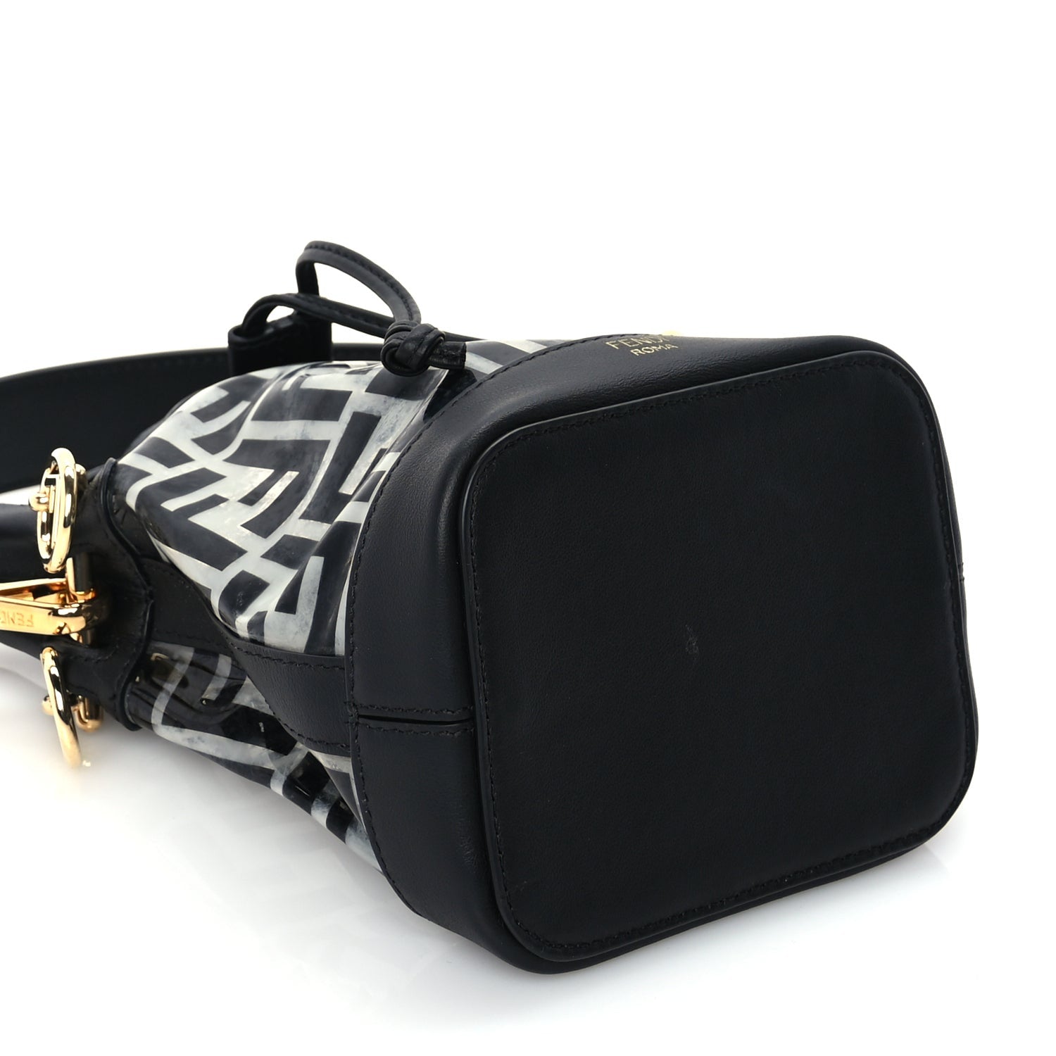 Fendi TPU FF Vitello Grace F is  Mini Mon Tresor Bucket Bag Black 7 of 8