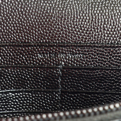 Saint Laurent Grain De Poudre Matelasse Chevron Medium Monogram Chain Wallet Black 8 of 8