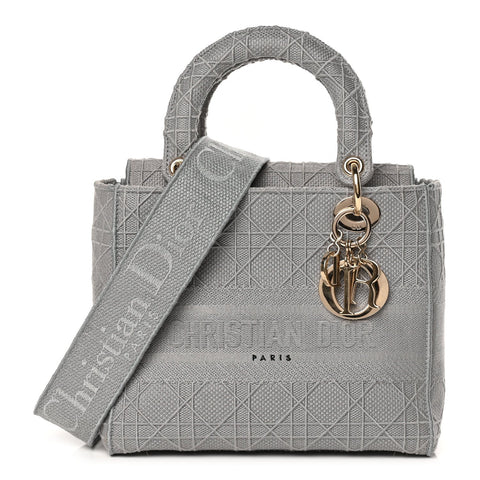 Canvas Embroidered Cannage Lady D-Lite Gray