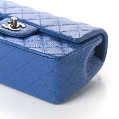 Chanel Caviar Quilted Mini Rectangular Flap Blue 10 of 10