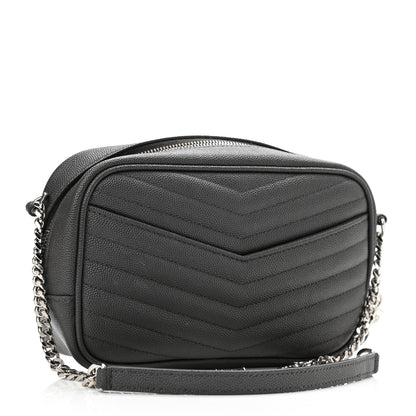 Saint Laurent Grain De Poudre Matelasse Monogram Mini Lou Camera Bag Asphalt 3 of 14