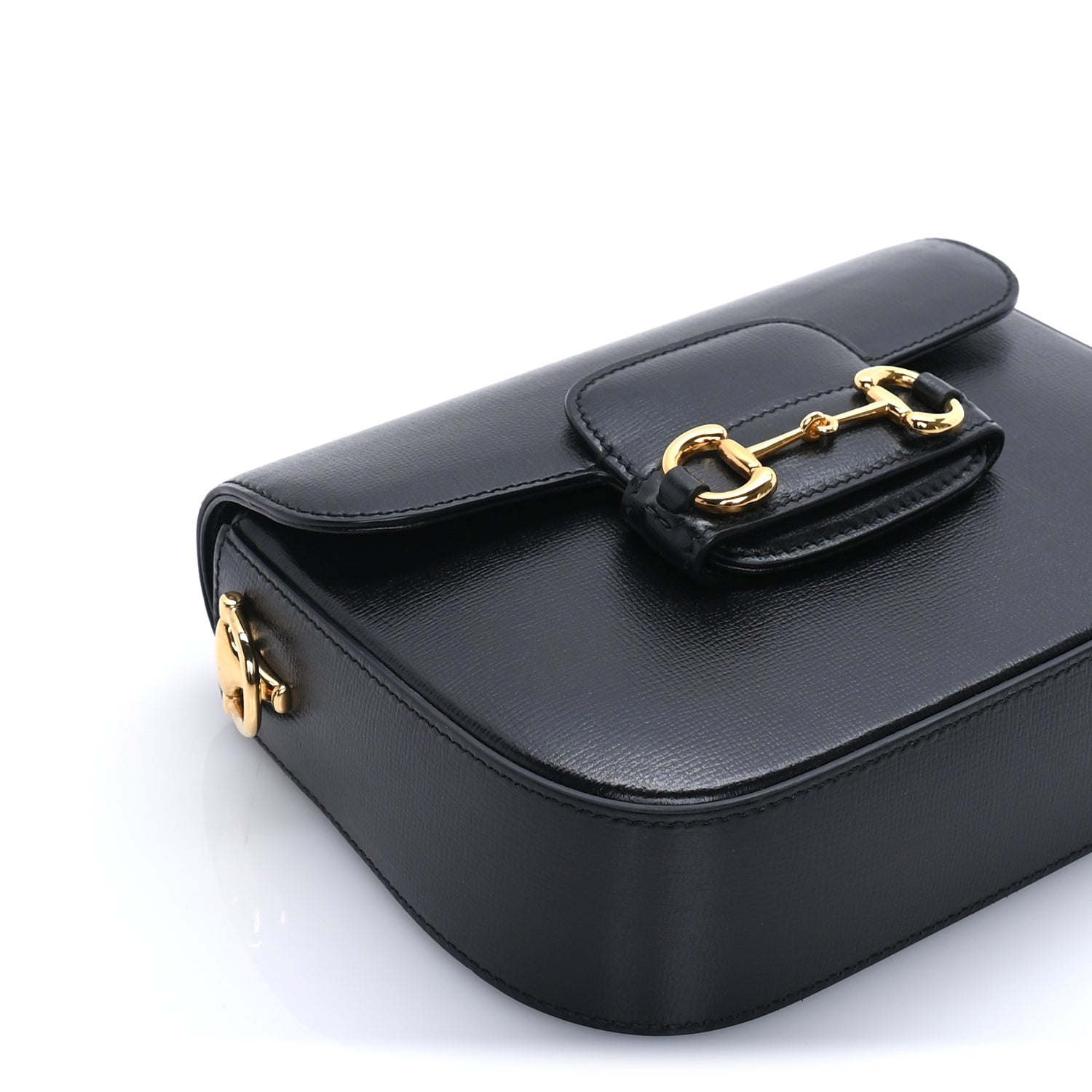 Gucci Azalea Calfskin Horsebit 1955 Shoulder Bag  Black 7 of 7