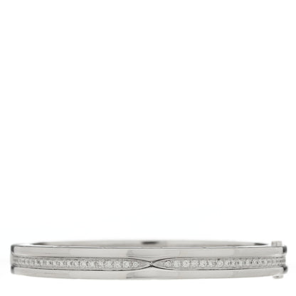 Bulgari 18K White Gold Diamond B.Zero1 Bangle Bracelet 1 of 5