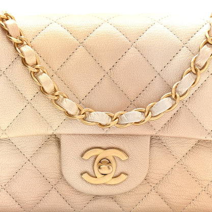 Chanel Metallic Goatskin Quilted Mini Rectangular Flap Gold 8 of 10