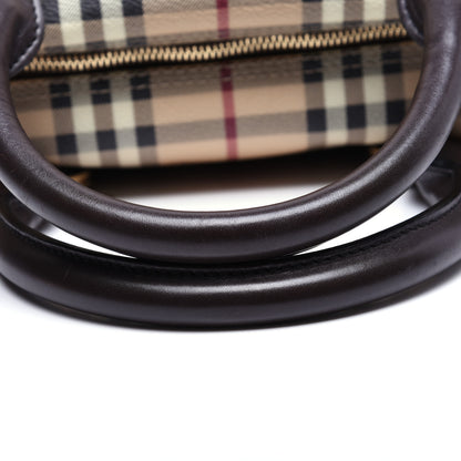 Burberry Haymarket Check Small Chester Bowling Bag Chocolate 11 of 14