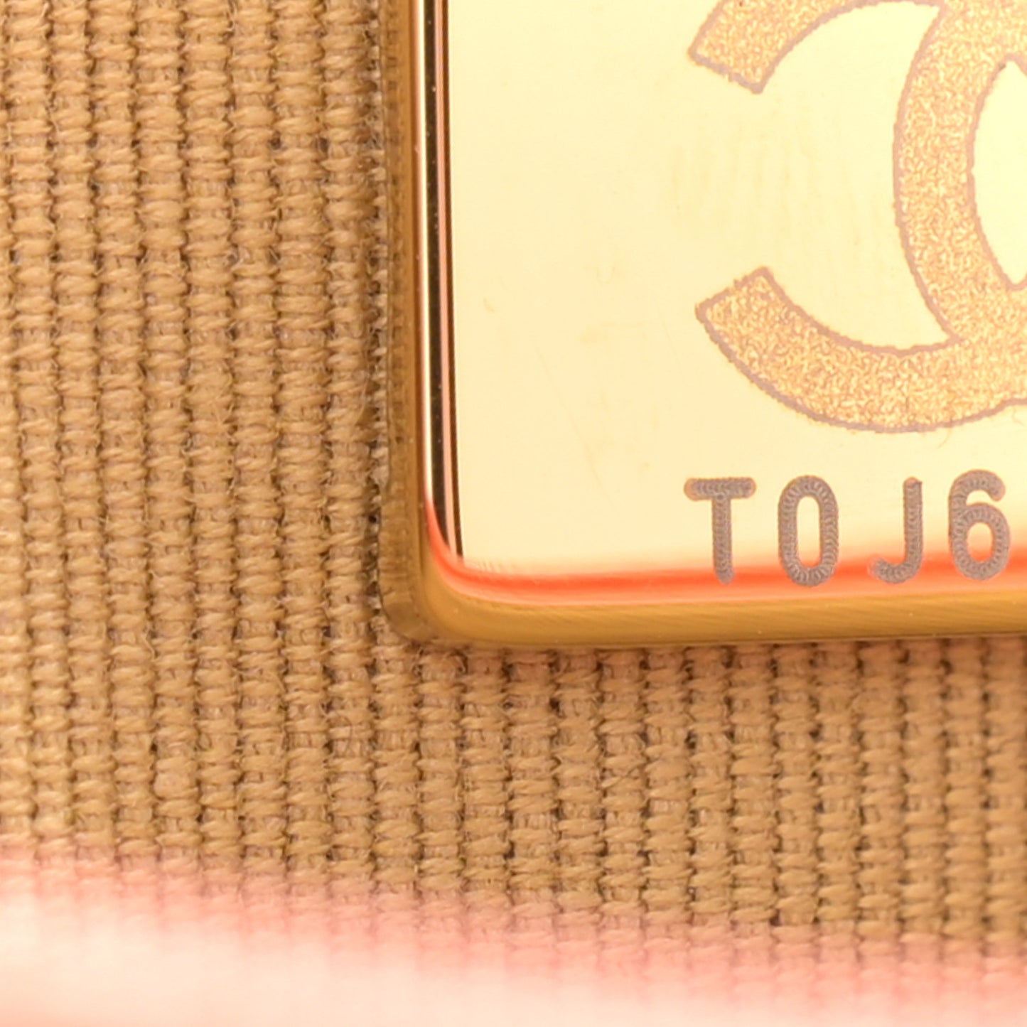 Lambskin Quilted Pearl Crush Wallet on Chain WOC Light Orange