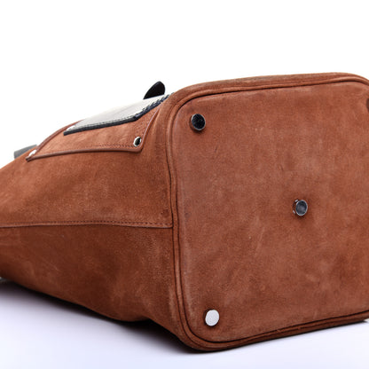 Alexander Wang Suede Calfskin Mason Tote Brown Black 6 of 12