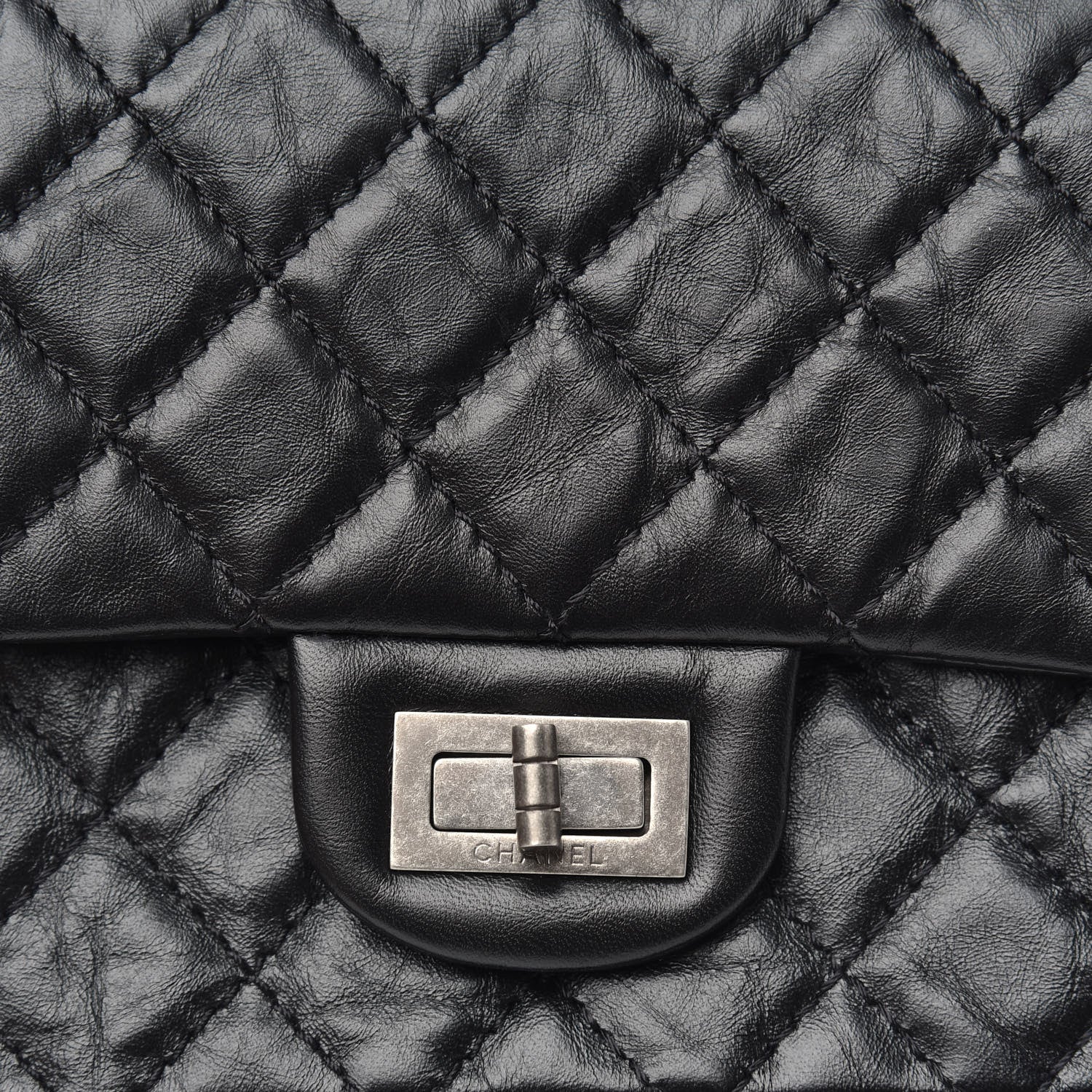 Chanel Aged Calfskin Quilted 2.55 Reissue 225 Flap Black 10 of 11