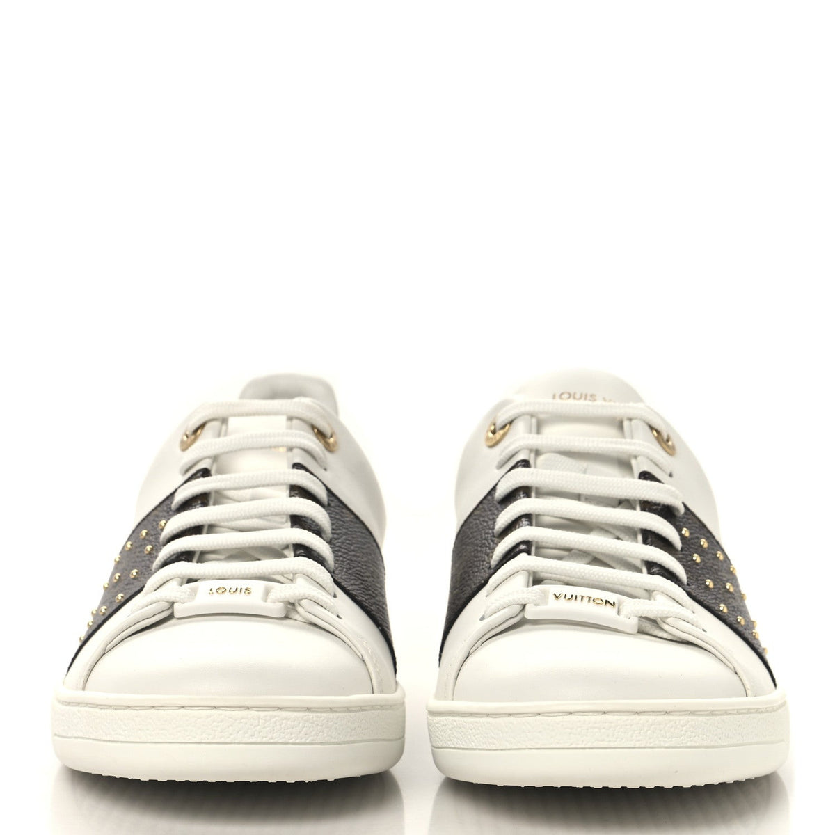 Monogram Stud Front Row Sneaker 40 White