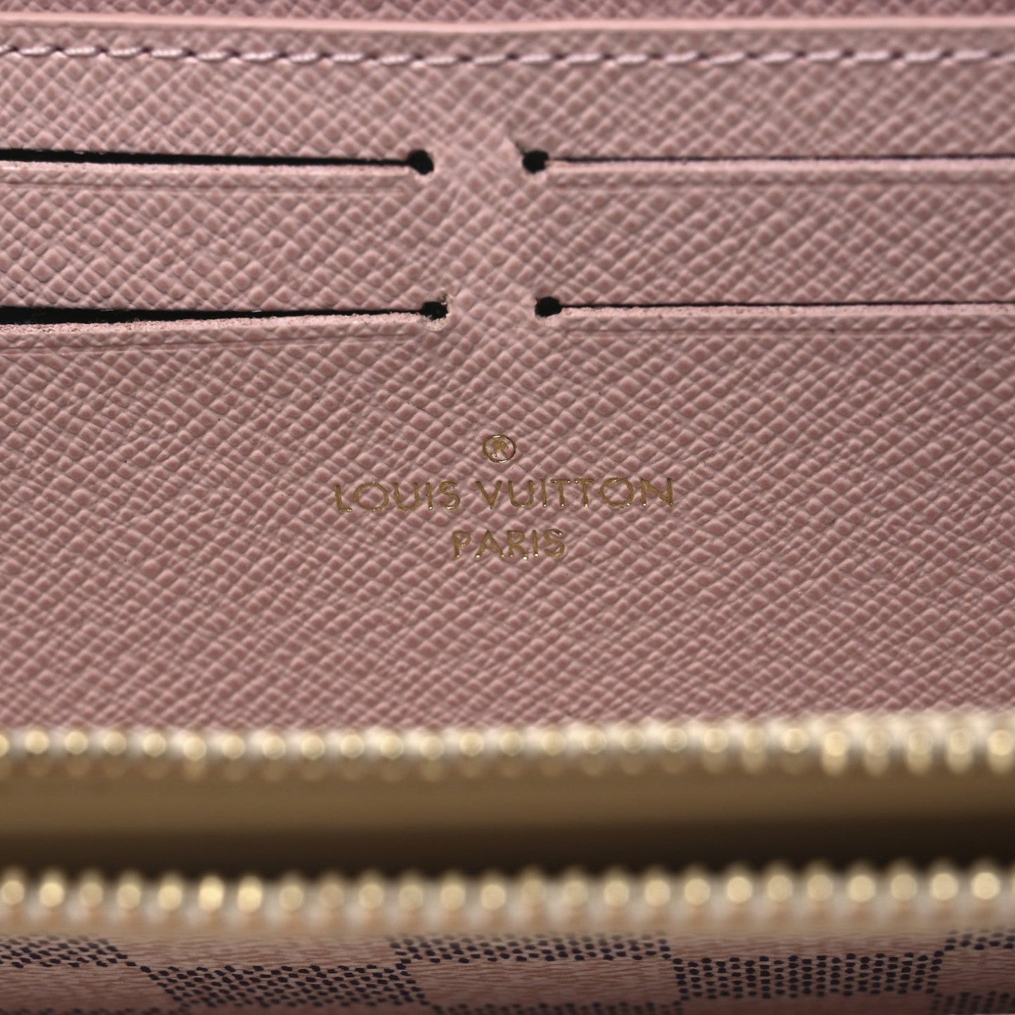 Damier Azur Clemence Wallet Rose Ballerine