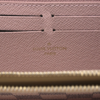 Louis Vuitton Damier Azur Clemence Wallet Rose Ballerine 6 of 7