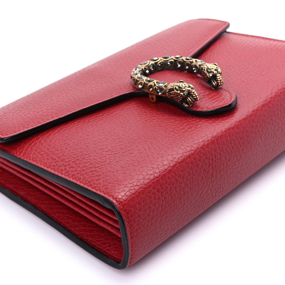 Gucci Calfskin Mini Dionysus Chain Wallet Hibiscus Red 7 of 8