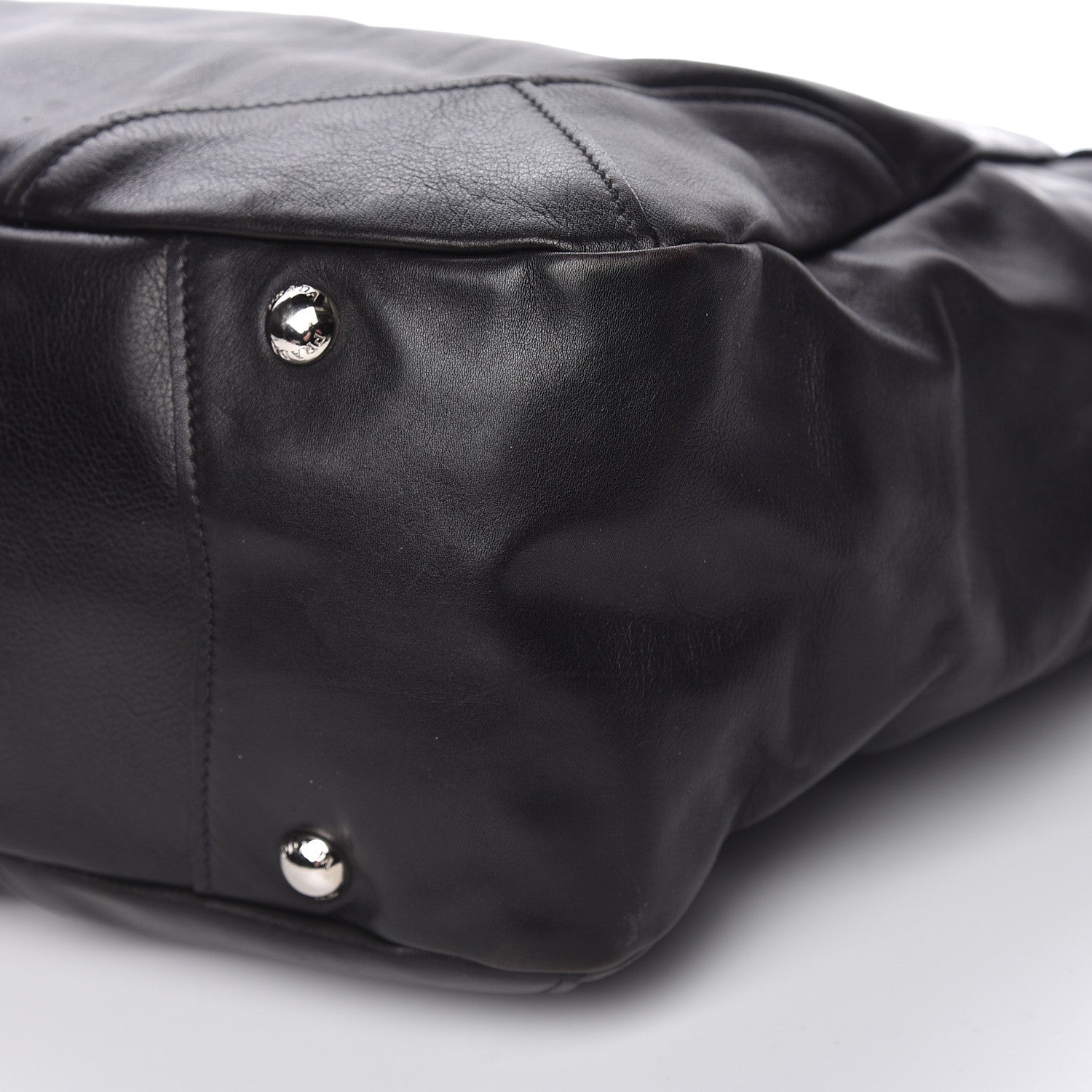 Prada Soft Calf Two Pocket Hobo Black 10 of 11