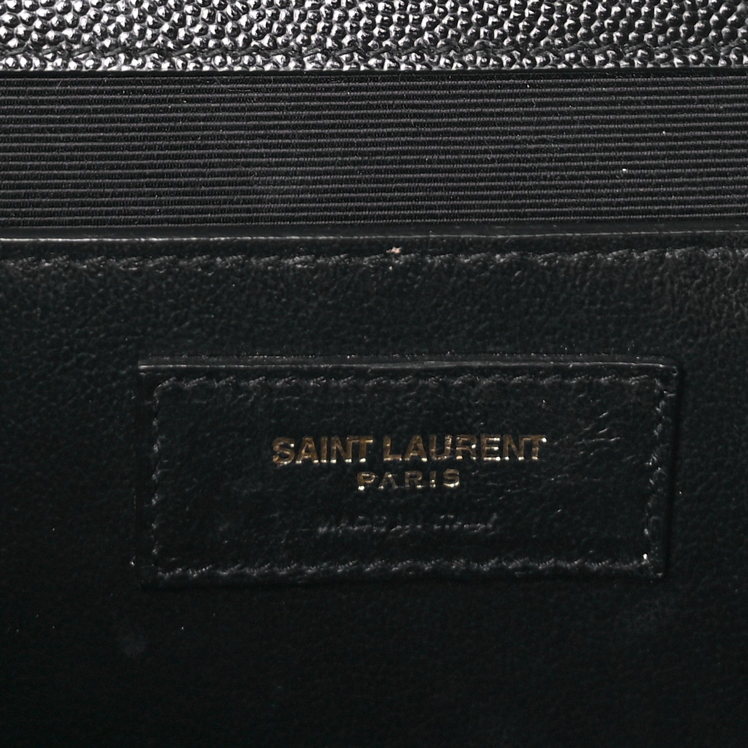 Saint Laurent Grain De Poudre Textured Mixed Matelasse Triquilt Medium Monogram Satchel Black 5 of 8