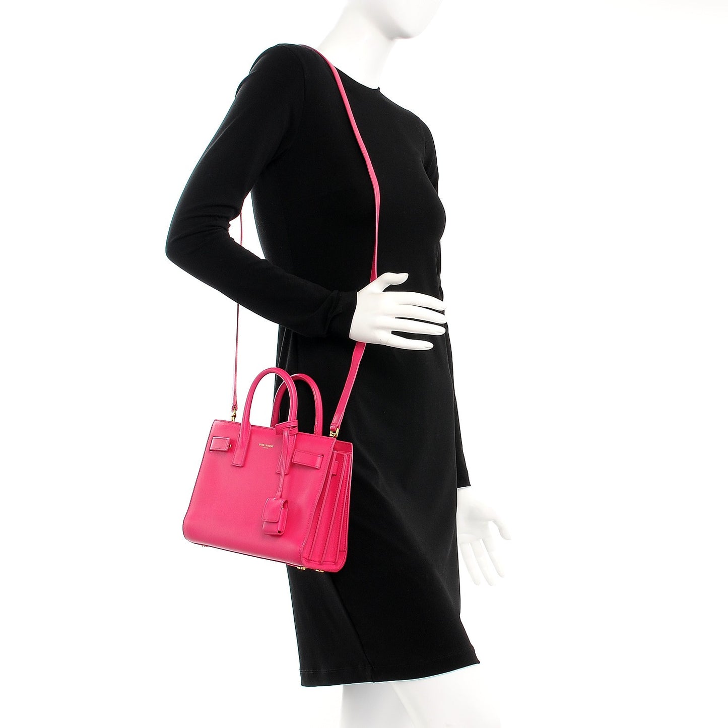 Calfskin Nano Sac De Jour Lipstick Fuchsia