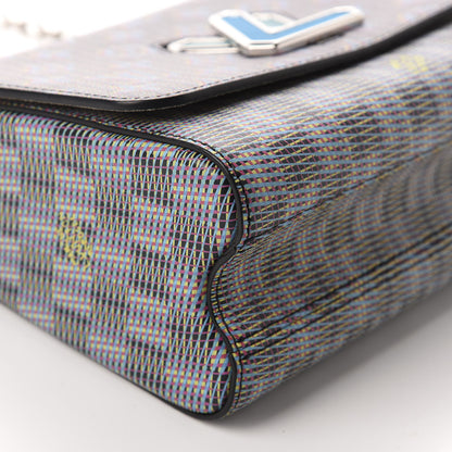 Louis Vuitton Calfskin Monogram LV Pop Twist Shoulder Bag MM Blue 6 of 10