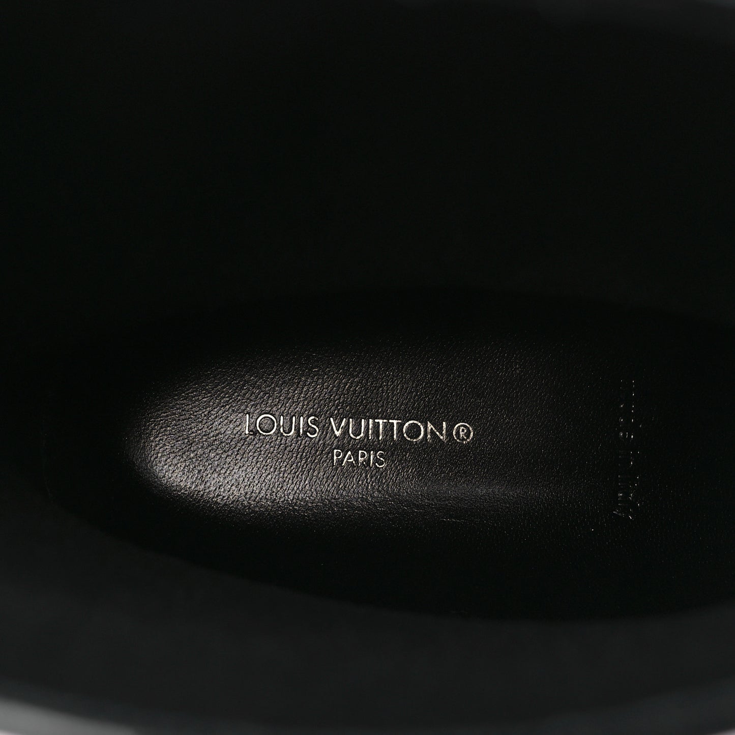 Rubber Embossed Monogram Drops Flat Half Boots 37 Black