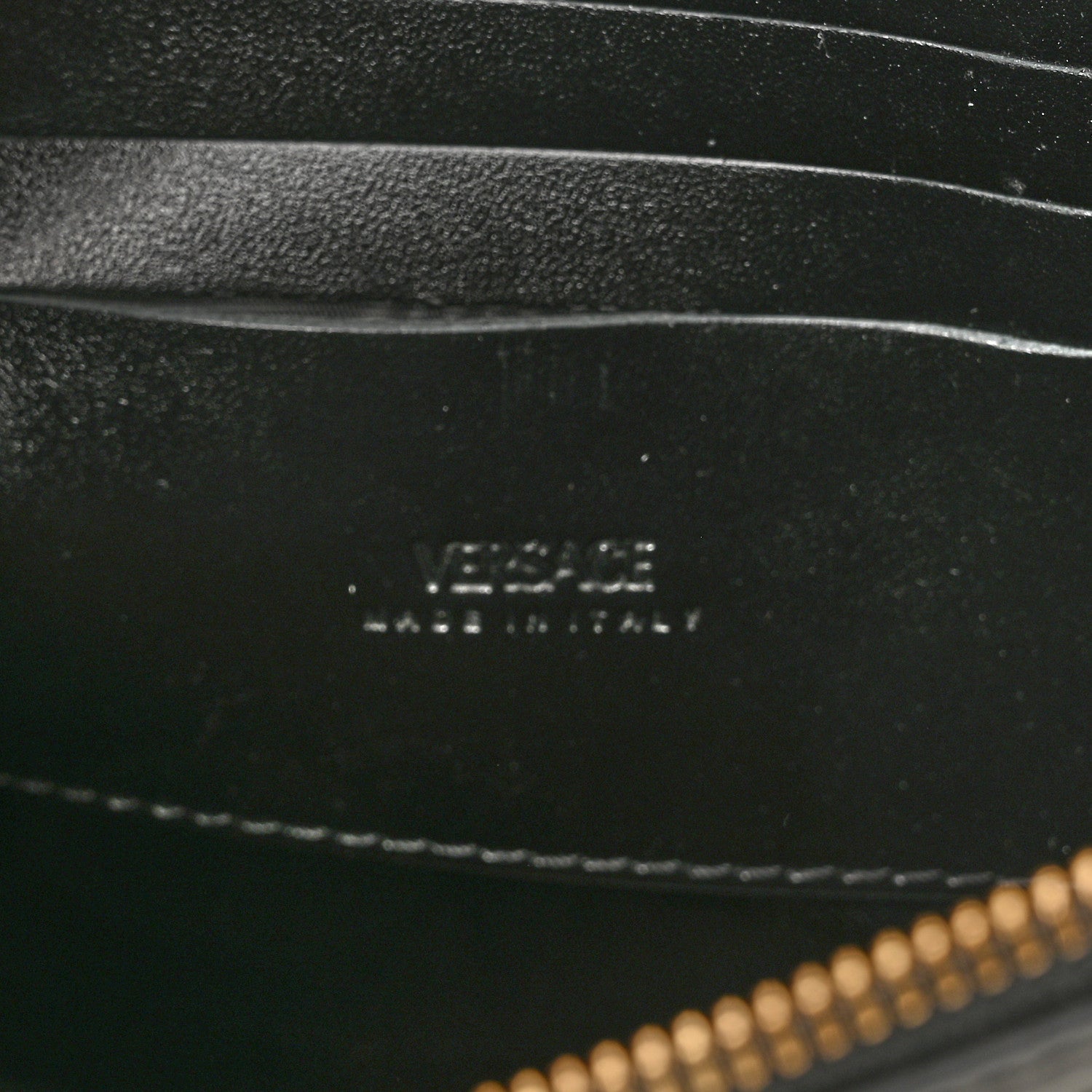 Versace Coated Canvas Large La Greca Signature Pouch Yellow Black 6 of 9