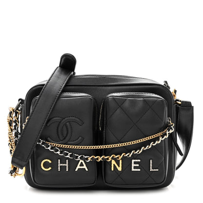 Chanel Calfskin Quilted Small Camera Case Black 1 of 10