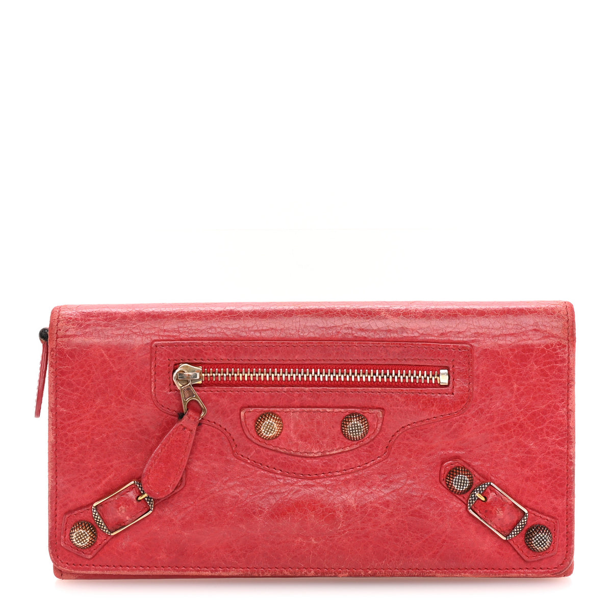 Agneau Classic Hardware Money Wallet Rose Thulian